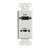 Comprehensive WPD-HD-U3C-AW Single Gang Pass-Through Decorative Wall Plate with HDMI Female Port and USB 3.0 Type Pigtail, White - Image 1 of 0