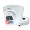 Speco O4TDD2 4MP IP Turret Camera with AI, Audio and Visual Deterrent, 2.8mm Fixed Lens, NDAA, White - Image 1 of 0