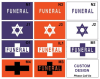 Lead car magnetic funeral flags with 9 1/2" x 17" banner used in funeral service operations, from lynch supply  - Image 2 of 0