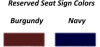 Reserved seat sign with rope used in funeral service operations, from lynch supply  - Image 4 of 0