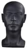 Matte black plastic male mannequin head display for hats and glasses - Image 1 of 0