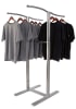 Adjustable 4-way Merchandiser with S-Shaped Hangrail - Satin Chrome Collection - Image 2 of 0