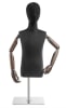 Child display dress form with bronze canvas torso on metal countertop base adjustable retail mannequin for boutiques and designers - Image 1 of 0
