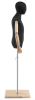 Child display dress form with natural canvas torso on wooden flat base adjustable retail mannequin for boutiques and designers - Image 2 of 0