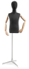Child display dress form with bronze canvas torso on metal tripod base adjustable retail mannequin for boutiques and designers - Image 1 of 0