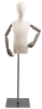 Child display dress form with bronze canvas torso on metal flat base adjustable retail mannequin for boutiques and designers - Image 1 of 0