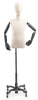 Child display dress form with bronze canvas torso on metal rolling base adjustable retail mannequin for boutiques and designers - Image 1 of 0