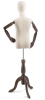 Child display dress form with natural canvas torso on wooden tripod base adjustable retail mannequin for boutiques and designers - Image 2 of 0