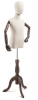 Child display dress form with natural canvas torso on wooden tripod base adjustable retail mannequin for boutiques and designers - Image 3 of 0
