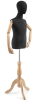 Child display dress form with natural canvas torso on wooden tripod base adjustable retail mannequin for boutiques and designers - Image 3 of 0