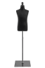 Child display dress form with natural canvas torso on flat metal base adjustable retail mannequin for boutiques and designers - Image 1 of 0