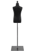 Child display dress form with natural canvas torso on flat metal base adjustable retail mannequin for boutiques and designers - Image 3 of 0