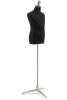Child display dress form with natural canvas torso on metal tripod base adjustable retail mannequin for boutiques and designers - Image 2 of 0