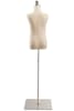 Child display dress form with natural canvas torso on flat metal base - adjustable retail mannequin for boutiques and designers - Image 3 of 0