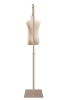 Child display dress form with natural canvas torso on metal hanging base - adjustable retail mannequin for boutiques and designers - Image 3 of 0