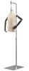 Child display dress form with natural canvas torso on metal hanging base - adjustable retail mannequin for boutiques and designers - Image 1 of 0