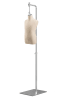 Child display dress form with natural canvas torso on metal hanging base - adjustable retail mannequin for boutiques and designers - Image 2 of 0