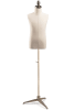 Child display dress form with natural canvas torso on metal tripod base - adjustable retail mannequin for boutiques and designers - Image 1 of 0