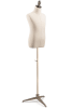 Child display dress form with natural canvas torso on metal tripod base - adjustable retail mannequin for boutiques and designers - Image 2 of 0