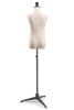 Child display dress form with natural canvas torso on metal tripod base - adjustable retail mannequin for boutiques and designers - Image 2 of 0
