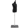 Child display dress form with natural canvas torso on wooden flat base adjustable retail mannequin for boutiques and designers - Image 2 of 0