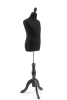 Child display dress form with natural canvas torso on wooden tripod base adjustable retail mannequin for boutiques and designers - Image 2 of 0