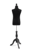 Child display dress form with natural canvas torso on wooden tripod base adjustable retail mannequin for boutiques and designers - Image 3 of 0