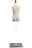 Child display dress form with natural canvas torso on wooden flat base  adjustable retail mannequin for boutiques and designers - Image 3 of 0