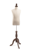Child display dress form with natural canvas torso on wooden tripod base  adjustable retail mannequin for boutiques and designers - Image 1 of 0