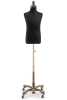 Child display dress form with natural canvas torso on metal rolling base adjustable retail mannequin for boutiques and designers - Image 1 of 0