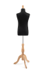 Child display dress form with natural canvas torso on wooden tripod base adjustable retail mannequin for boutiques and designers - Image 3 of 0