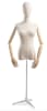 Female display dress form with bronze canvas torso on metal tripod base adjustable retail mannequin for boutiques and designers - Image 1 of 0