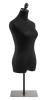 Female display dress form with natural canvas torso on flat metal countertop base adjustable retail mannequin for boutiques and designers - Image 2 of 0