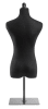 Female display dress form with natural canvas torso on flat metal countertop base adjustable retail mannequin for boutiques and designers - Image 3 of 0