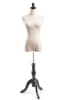 Female display dress form with natural canvas torso on wooden tripod base  adjustable retail mannequin for boutiques and designers - Image 1 of 0