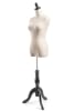 Female display dress form with natural canvas torso on wooden tripod base  adjustable retail mannequin for boutiques and designers - Image 3 of 0