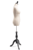 Female display dress form with natural canvas torso on wooden tripod base  adjustable retail mannequin for boutiques and designers - Image 4 of 0