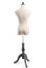 Female display dress form with natural canvas torso on wooden tripod base  adjustable retail mannequin for boutiques and designers - Image 5 of 0