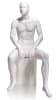 tomas seated male mannequin abstract oval head retail display mannequins express - Image 1 of 0
