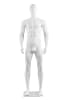 Male egghead bodybuilder full-body mannequin in matte white standing pose - Image 1 of 0