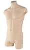 Skin tone male headless 3/4 torso display form with fiberglass self-standing construction for swimwear and activewear displays - Image 1 of 0