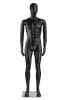 Male egghead full-body mannequin in a standing pose with a matte finish and a sturdy base stand for retail menswear. - Image 1 of 0