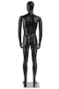 Male egghead full-body mannequin in a standing pose with a matte finish and a sturdy base stand for retail menswear. - Image 2 of 0