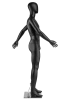 Male egghead full-body mannequin in a standing pose with a matte finish and a sturdy base stand for retail menswear. - Image 4 of 0