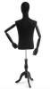 Male display dress form with natural canvas torso on wooden tripod base adjustable retail mannequin for boutiques and designers - Image 2 of 0