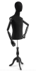 Male display dress form with natural canvas torso on wooden tripod base adjustable retail mannequin for boutiques and designers - Image 3 of 0