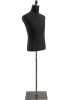 Male display dress form with natural canvas torso on flat metal base adjustable retail mannequin for boutiques and designers - Image 2 of 0