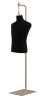 Male display dress form with natural canvas torso on metal hanging base adjustable retail mannequin for boutiques and designers - Image 2 of 0