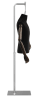 Male display dress form with natural canvas torso on metal hanging base adjustable retail mannequin for boutiques and designers - Image 2 of 0