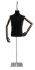 Male display dress form with natural canvas torso on metal hanging base adjustable retail mannequin for boutiques and designers - Image 3 of 0